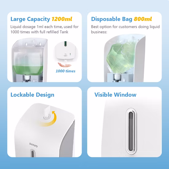 Автоматический дозатор мыла 2 в 1 Цифровой термометр 600 мл Бесконтактный настольный индукционный распылитель спирта